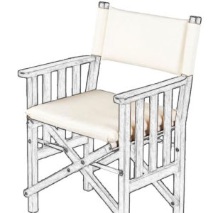 Cushion Set for Teak Directors Chair II and Helmsman Seat II - Cream