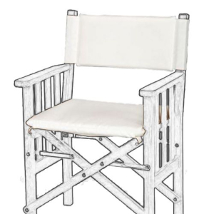 Cushion Set for Teak Directors Chair II and Helmsman Seat II - White